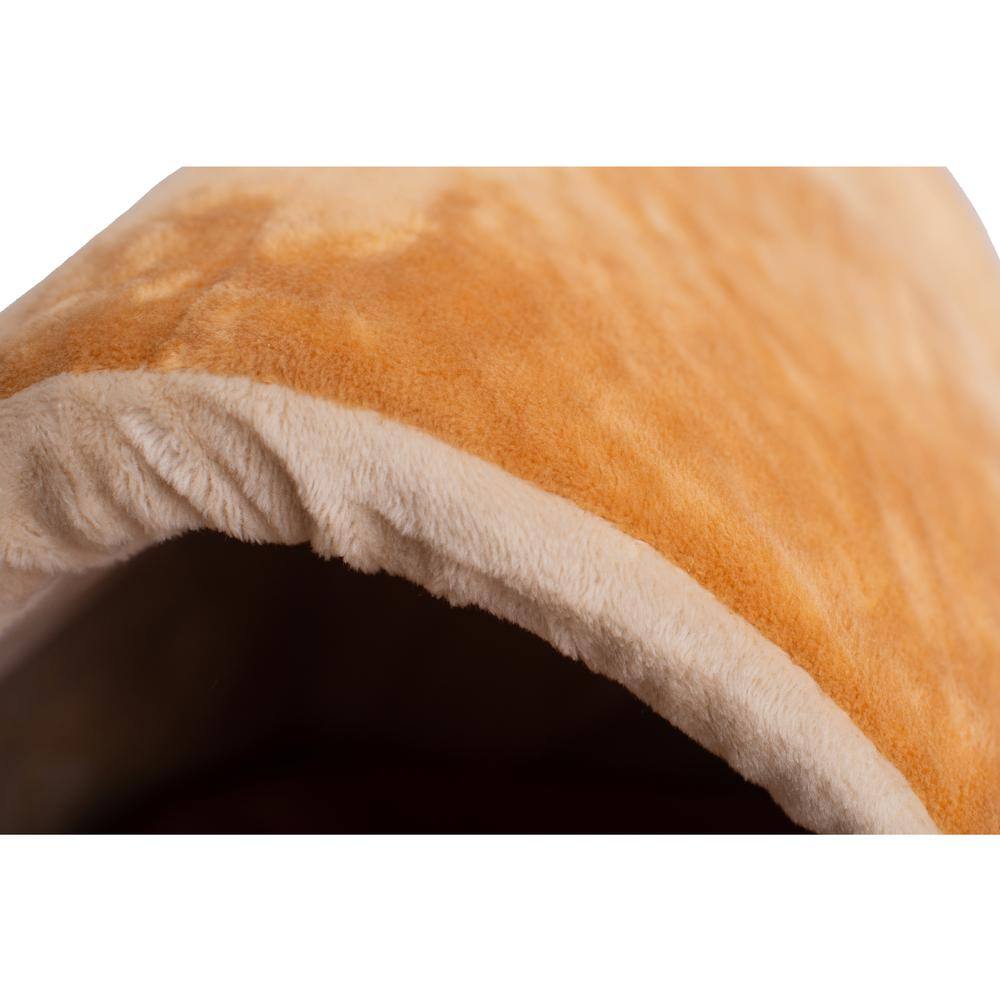 Angle. Armarkat - Cat Bed Brown and Ivory - Brown.