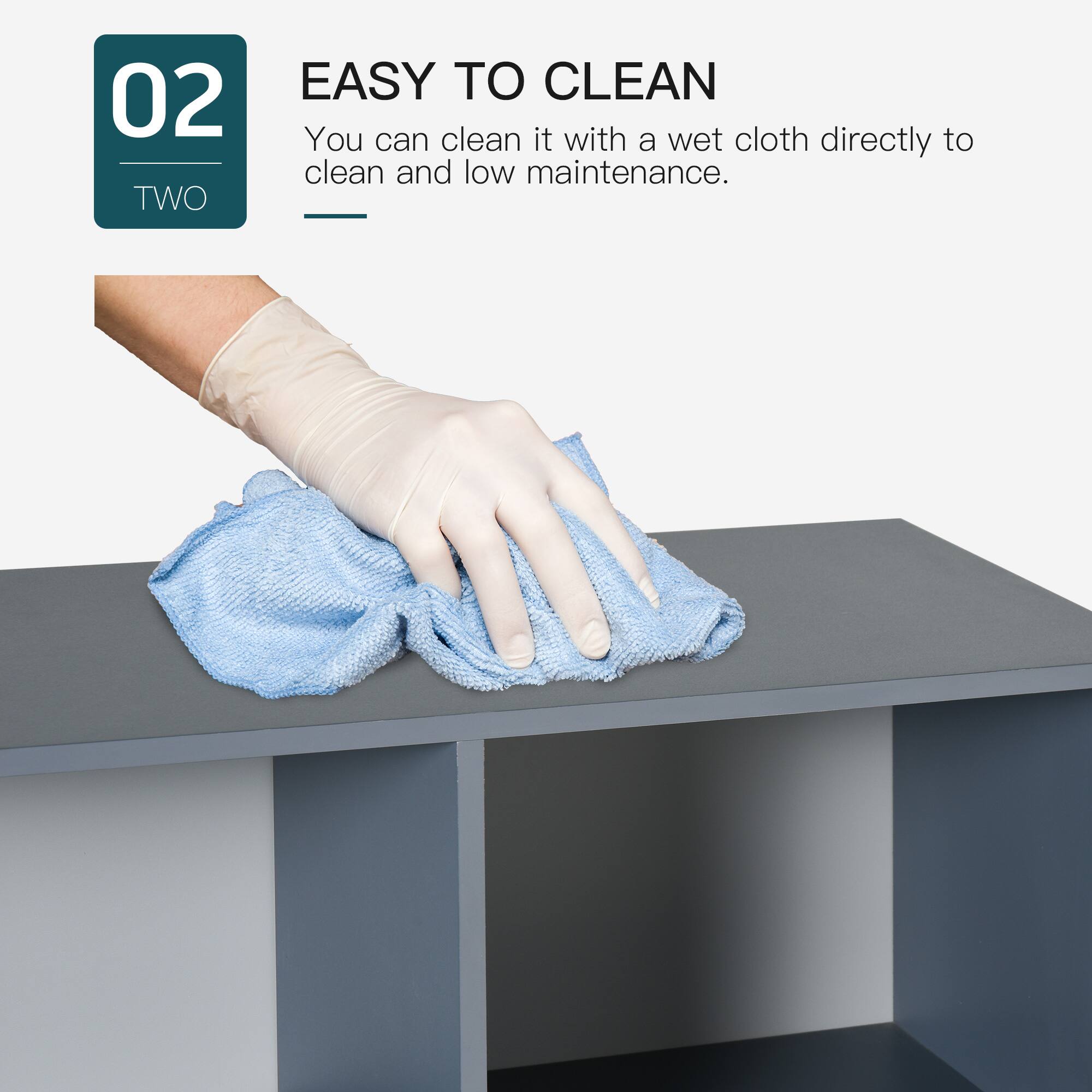 02 TWO

EASY TO CLEAN

You can clean it with a wet cloth directly to clean and low maintenance.