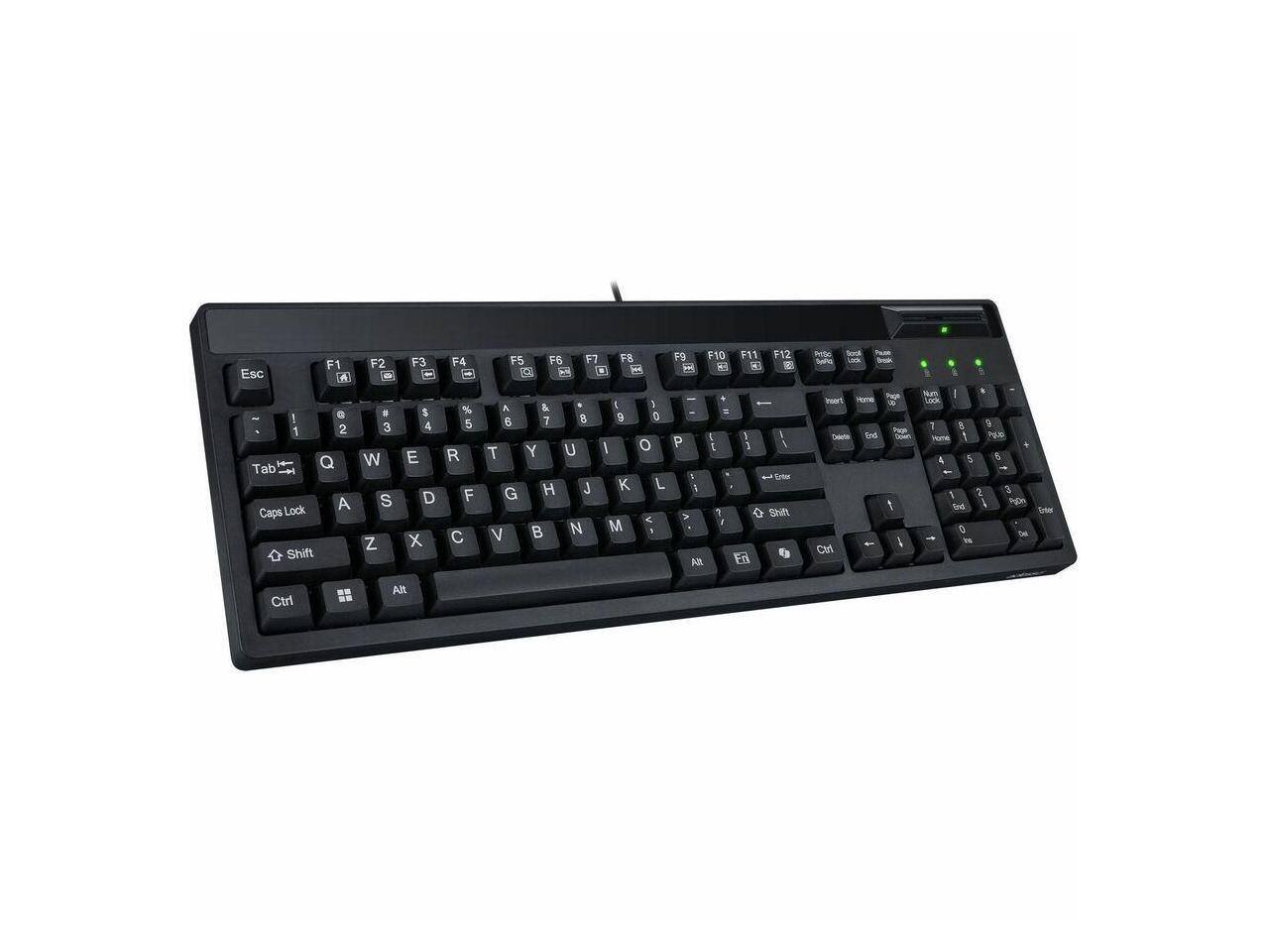 F1 Esc A ! 1 2 Tab Q W E R T Y U I O P  
F2 3 A S D F G H J K L  
F3 4 Z X C V B N M  
F4 5 C F5 F6 F7 F8 F9 F10 F11 F12  
Caps Lock Shift  
Ctrl Alt  
Enter  
Backspace  
Insert Delete Home End Page Up Page Down  
Num Lock / * - +  
7 8 9 4 5 6 1 2 3 0 .  
Num Pad (with green indicator lights)