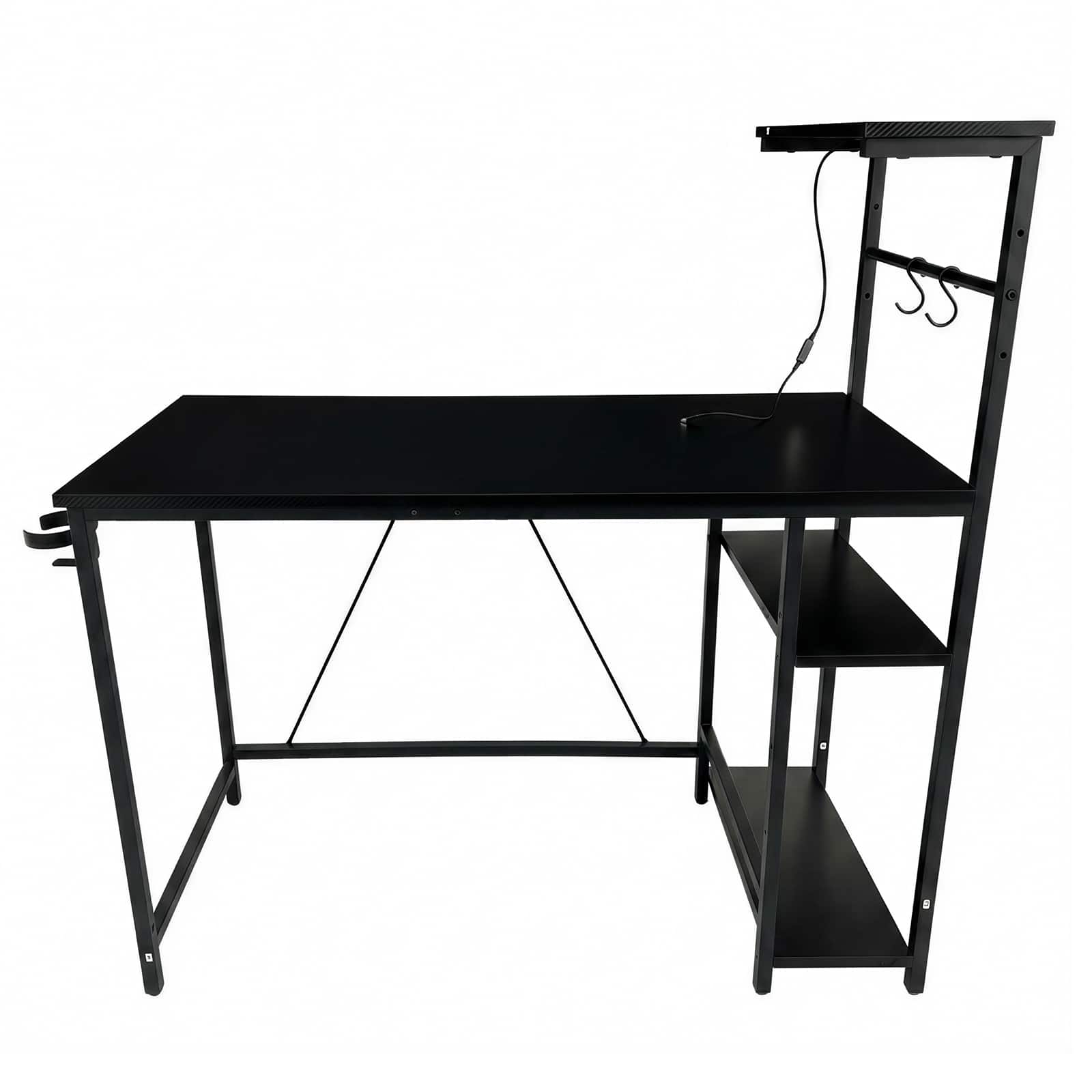 CloudRest Pro - RGB Office Desk Reversible Executive Desk 4-Tier Storage with LED Lighting,Hooks and Cup Holder - Black price history on PriceWatchPro