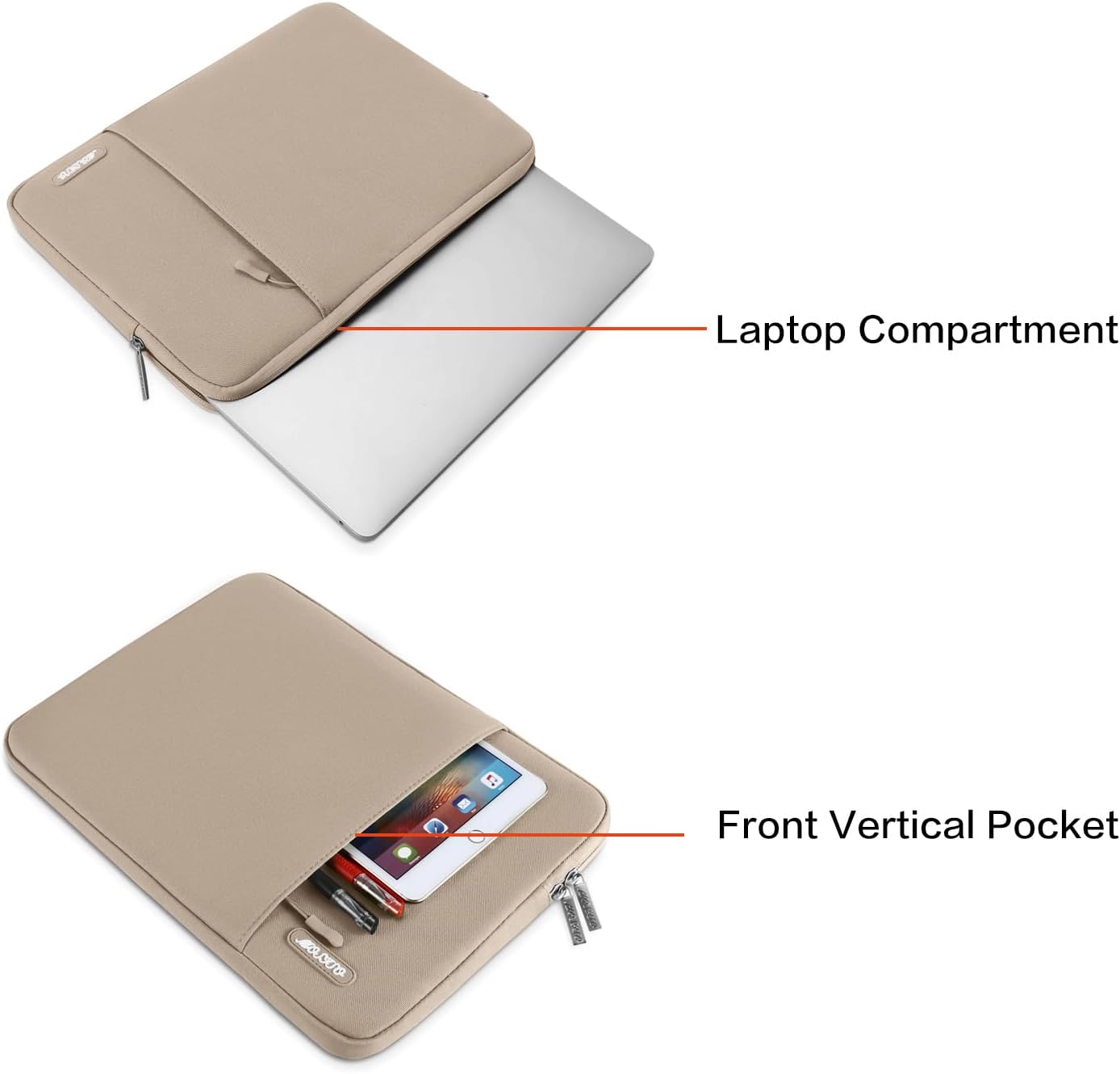- Laptop Compartment
- Front Vertical Pocket