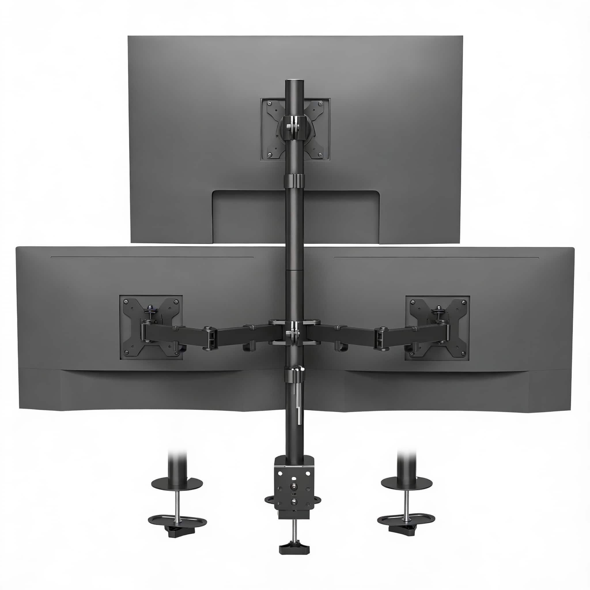 Frangdom - Mount Arm Clamp Grommet - Triple Monitor 13-32in VESA 75/100 22lb