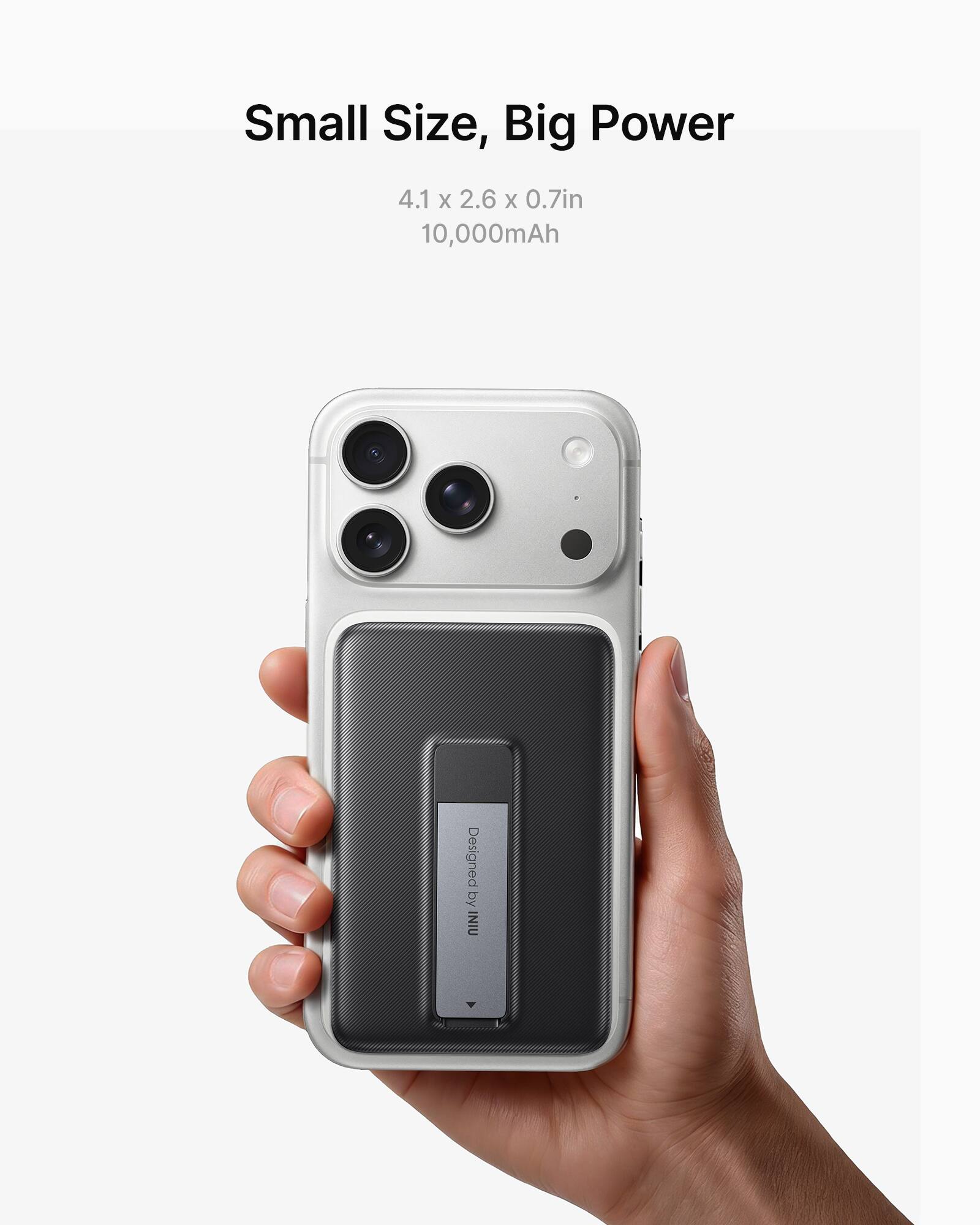 Small Size, Big Power  
4.1 x 2.6 x 0.7in  
10,000mAh  
Designed by NIU