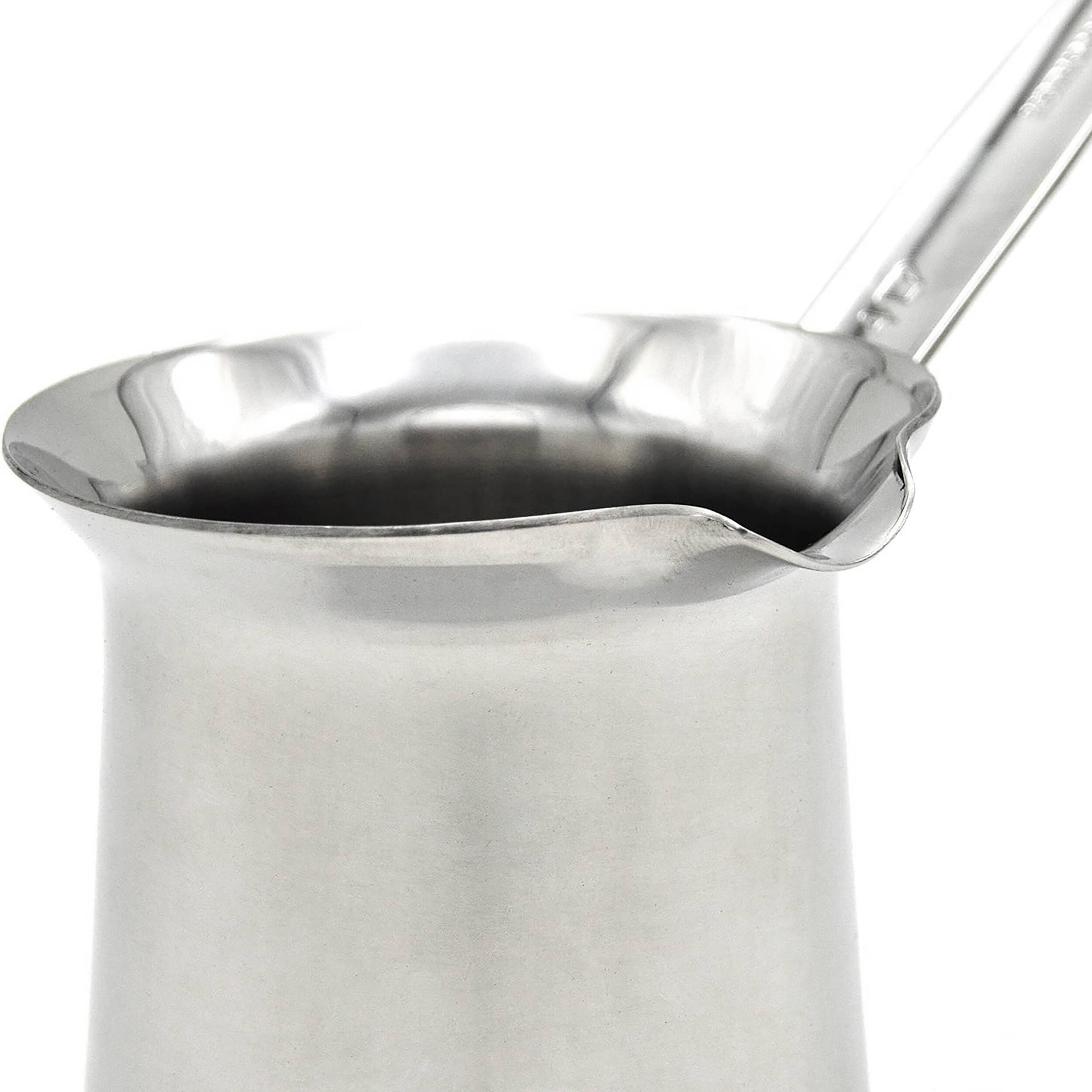 Alt View 1. Korkmaz - Korkmaz Classic 6 Ounce Stainless Steel Turkish Coffee Pot in Silver - Silver.