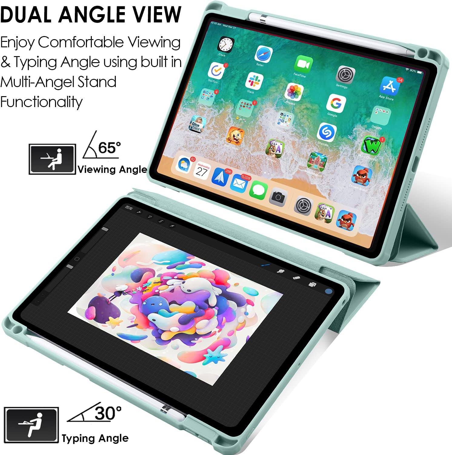 DUAL ANGLE VIEW  
Enjoy Comfortable Viewing & Typing Angle using built in Multi-Angel Stand Functionality  

65° Viewing Angle  
30° Typing Angle