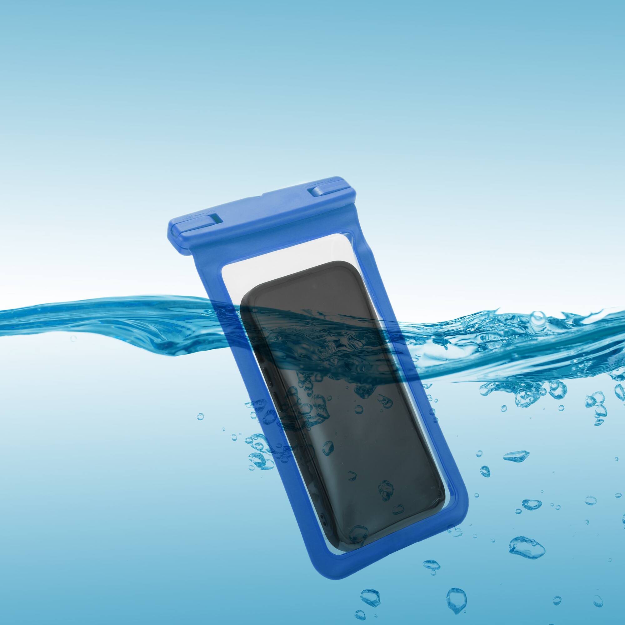 Alt View 3. Unique Bargains - 2pcs Mobile Waterproof Bag Universal Waterproof Case Compatible for Phone 4.53"x8.27" - Blue.