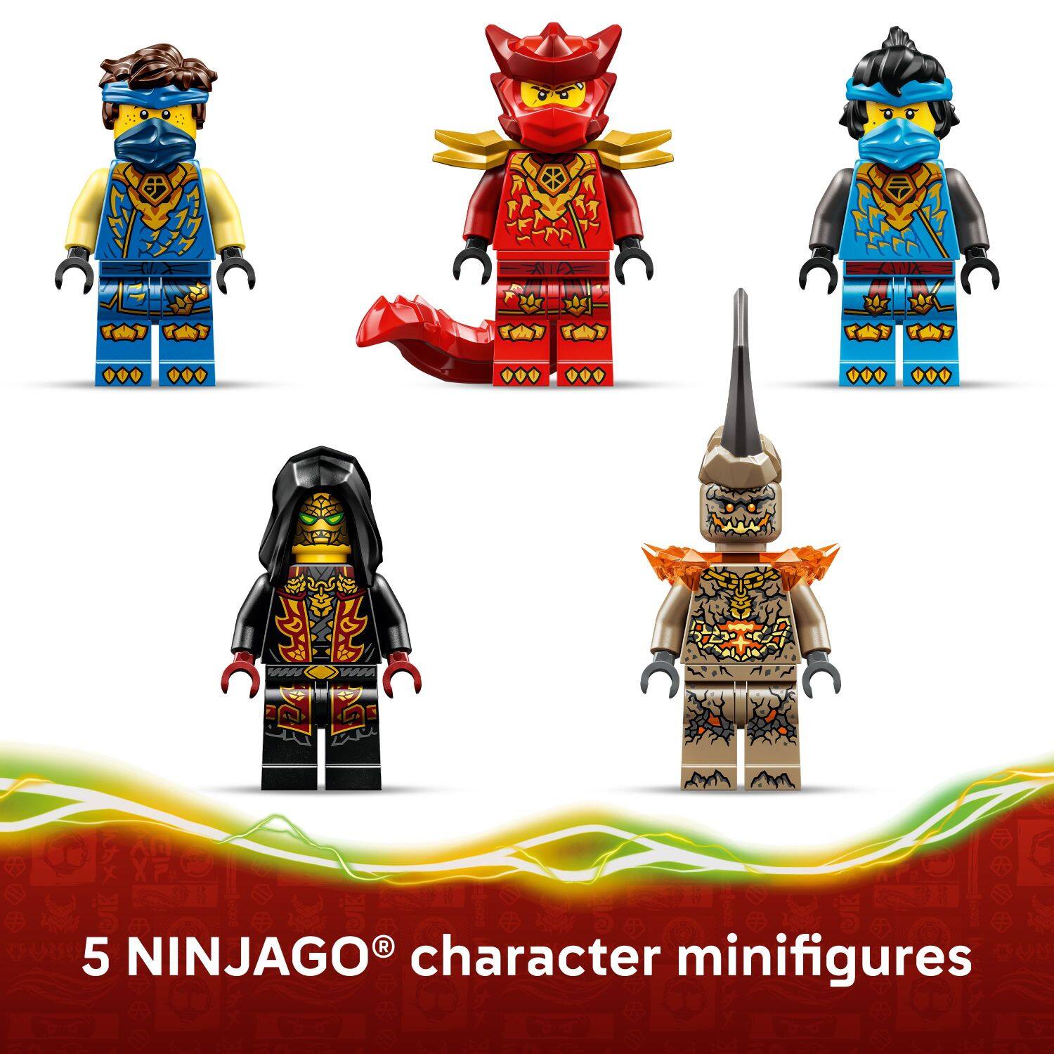 5 NINJAGO® character minifigures