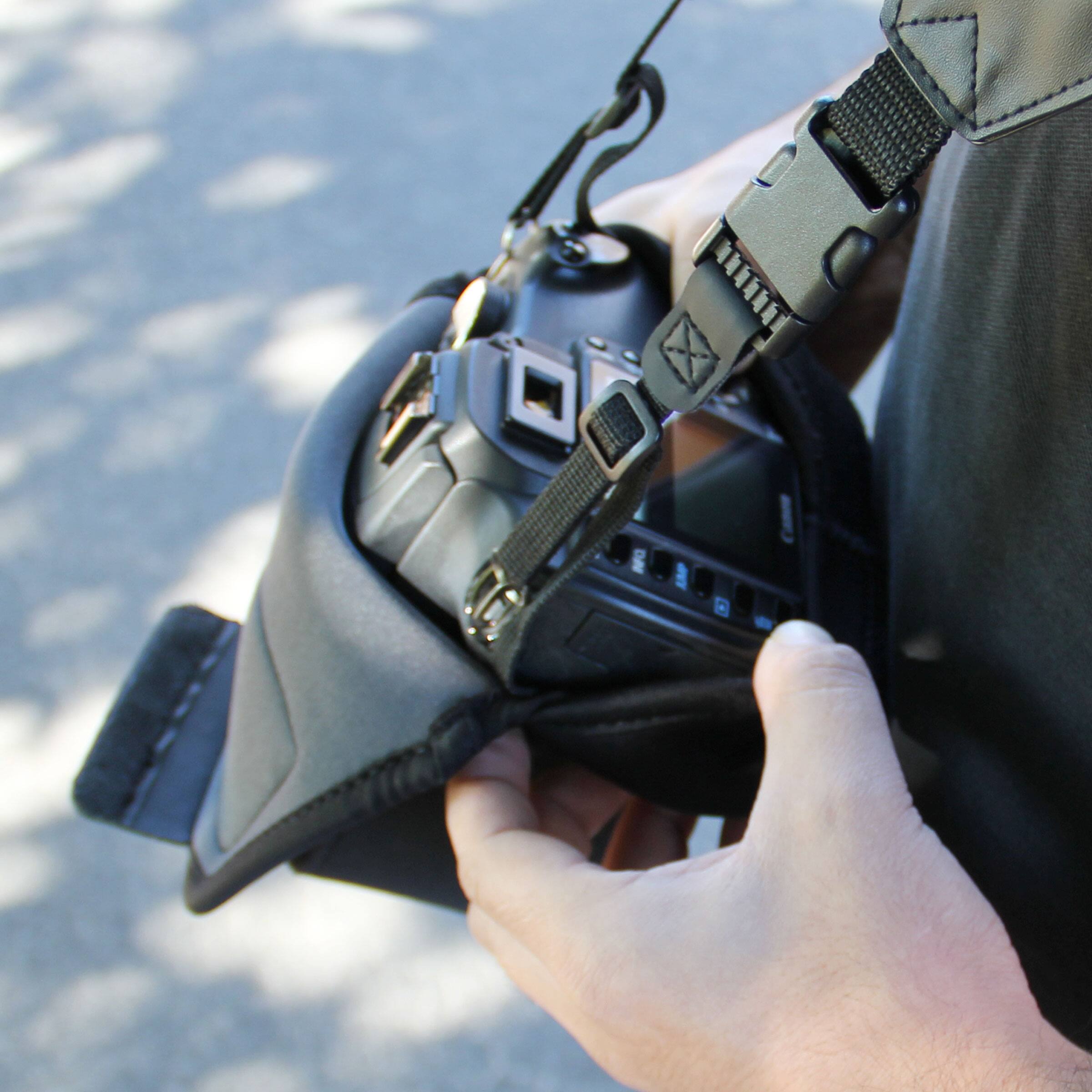 Alt View 5. USA Gear - DSLR Camera Sleeve Case with Accessory Storage & Strap Openings.