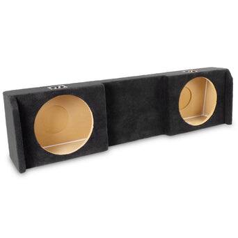 Front. NVX - 2004-2018 Nissan Titan Crew/King Cab - Custom-Fit Empty Dual 12" Sealed Subwoofer Enclosure - Black.