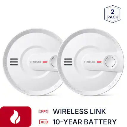 INSTRUCTIONS FOR OPERATING MANUAL III X-SENSE OWNER'S MANUAL FOR OPERATING INSTRUCTIONS IMPORTANT: DO NOT REFER TO DO NOT REFER IMPORTANT
2 PACK
RF WIRELESS LINK 10-YEAR BATTERY
