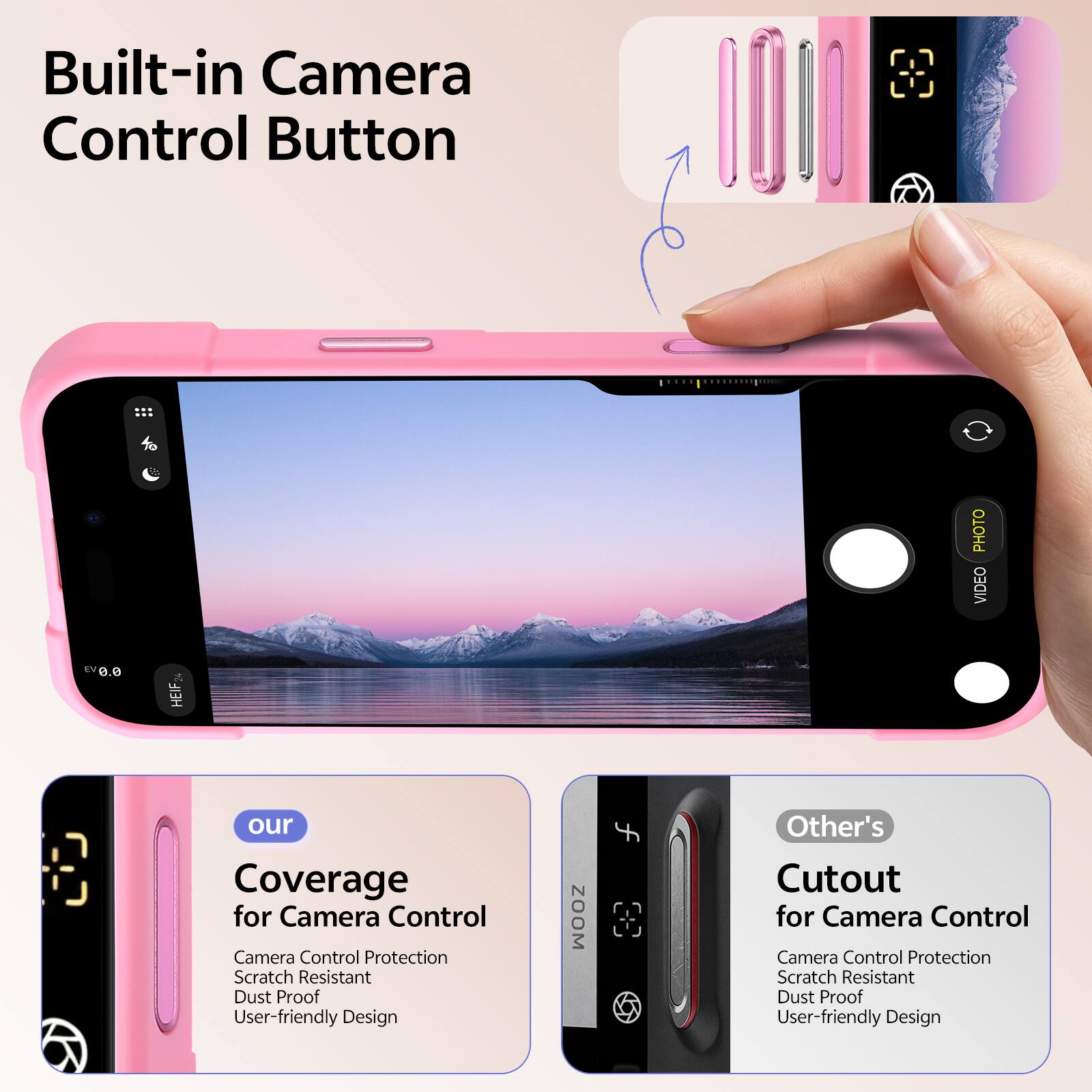 Dteck for iPhone 17 Pro Max Case with Built in Rotating Ring Stand ...