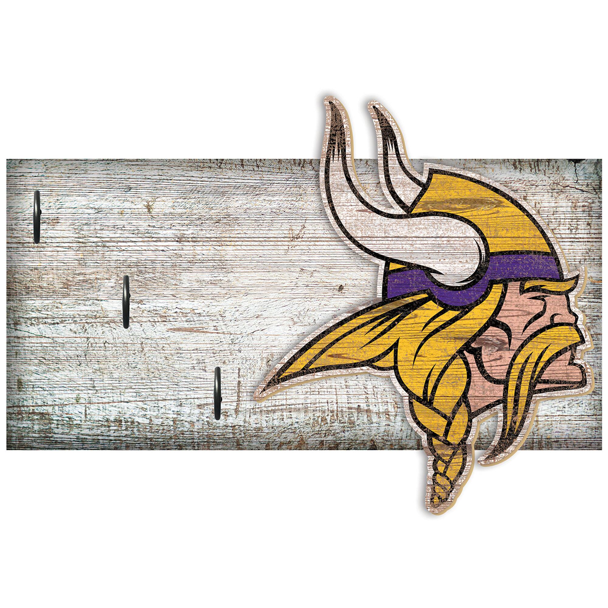 Minnesota Vikings 6" x 12" Mounted Key Holder