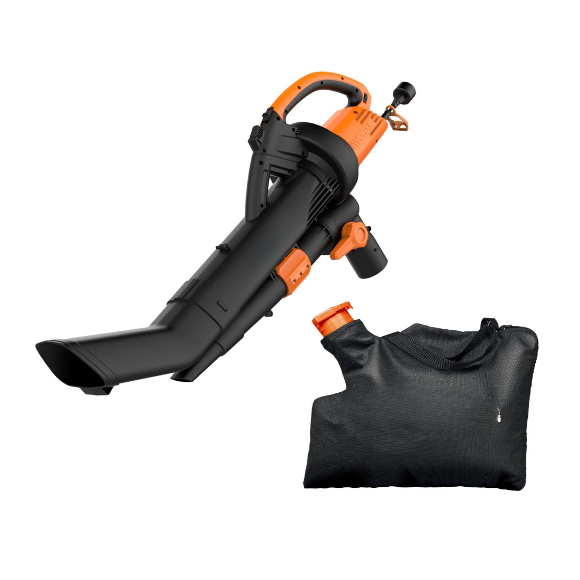 Front. JETRANSPORT - Wg509 12 Amp Trivac 3 In 1 Electric Leaf Blower Vacuum & Mulcher For Lawn Care - 350CFM Blower/Vac/Mulcher.