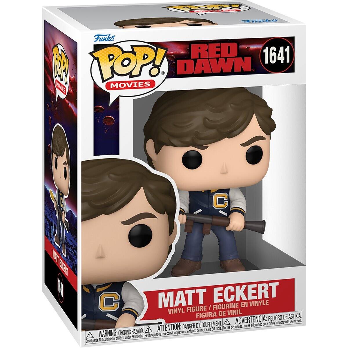 Funko POP! Movies Red Dawn 1641 Matt Eckert Vinyl Figure / Vinyl Figurine / Vinyl Figura Peligro de asfixia D'intoximent. Advertencia: para niños menores de 36 meses DANGER: CHOKING HAZARD. A ATTENTION: Juegos de menores de 36 mois Patches pequeñas. Se convierten en pequeñas piezas. Small parts. Not suitable for children under 36 months.