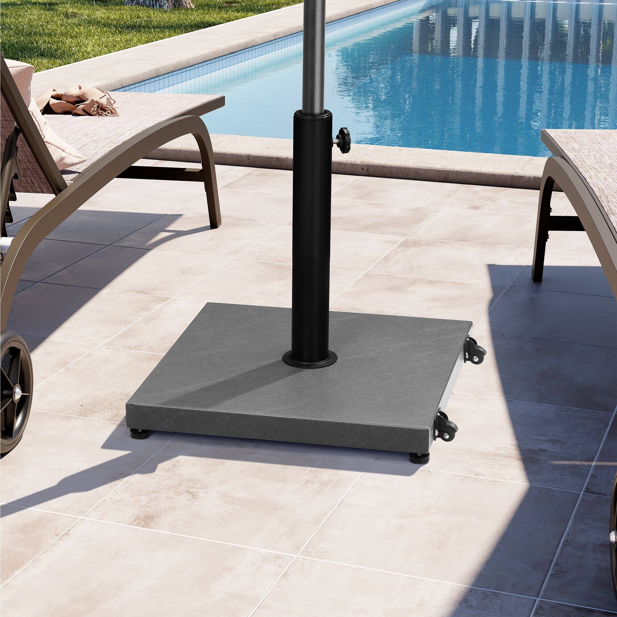 Angle. Crestlive Products - Crestlive Products Square Weighted Outdoor Umbrella Base Stand for Patio Market Umbrella - Gray.