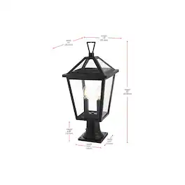 Elegant Lighting - Frankford 7 inch Outdoor Pendant - Black