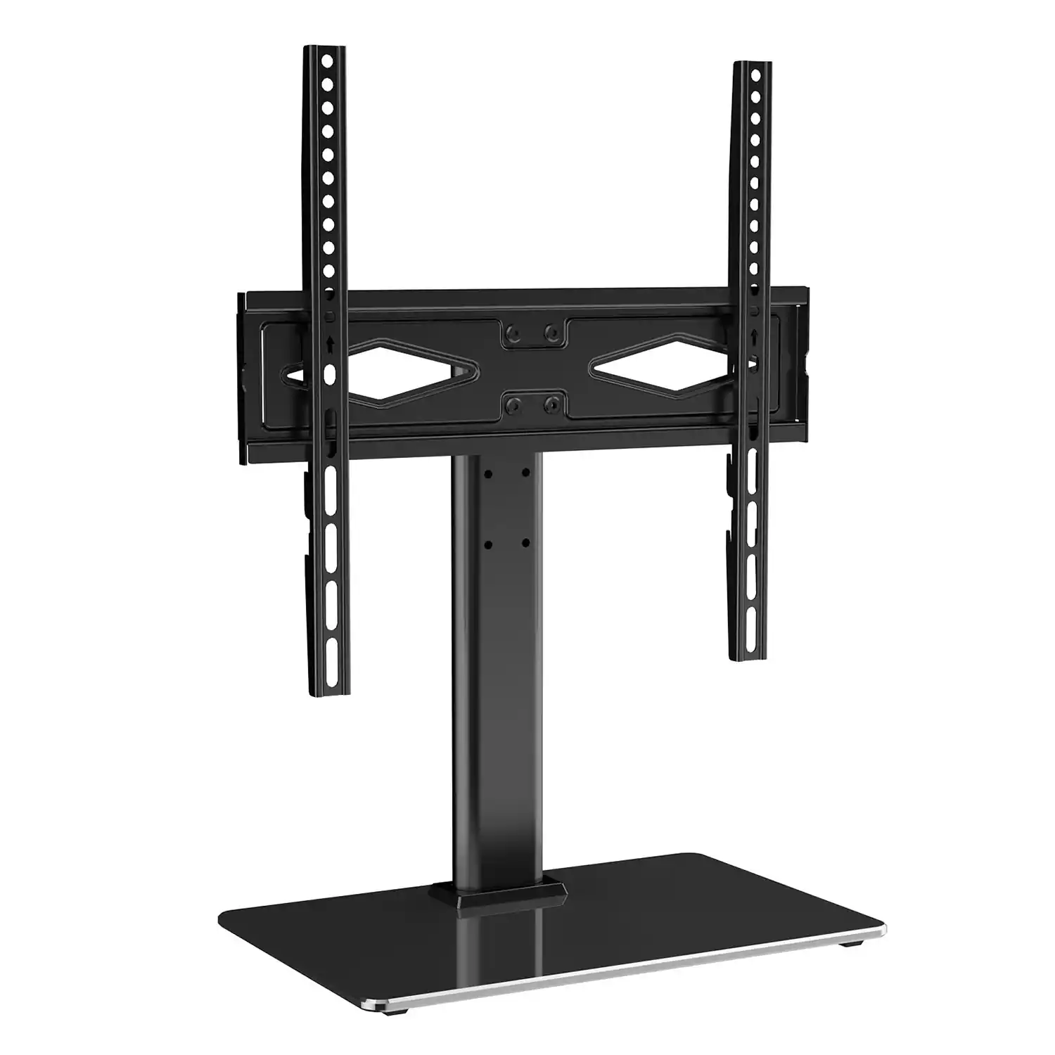 Front. MERAVOM - TV Stand Mount, Swivel Universal TV Stand for 32 to 55" TVs, Height Adjustable Portable Floor TV Stand for Living Room - Black.
