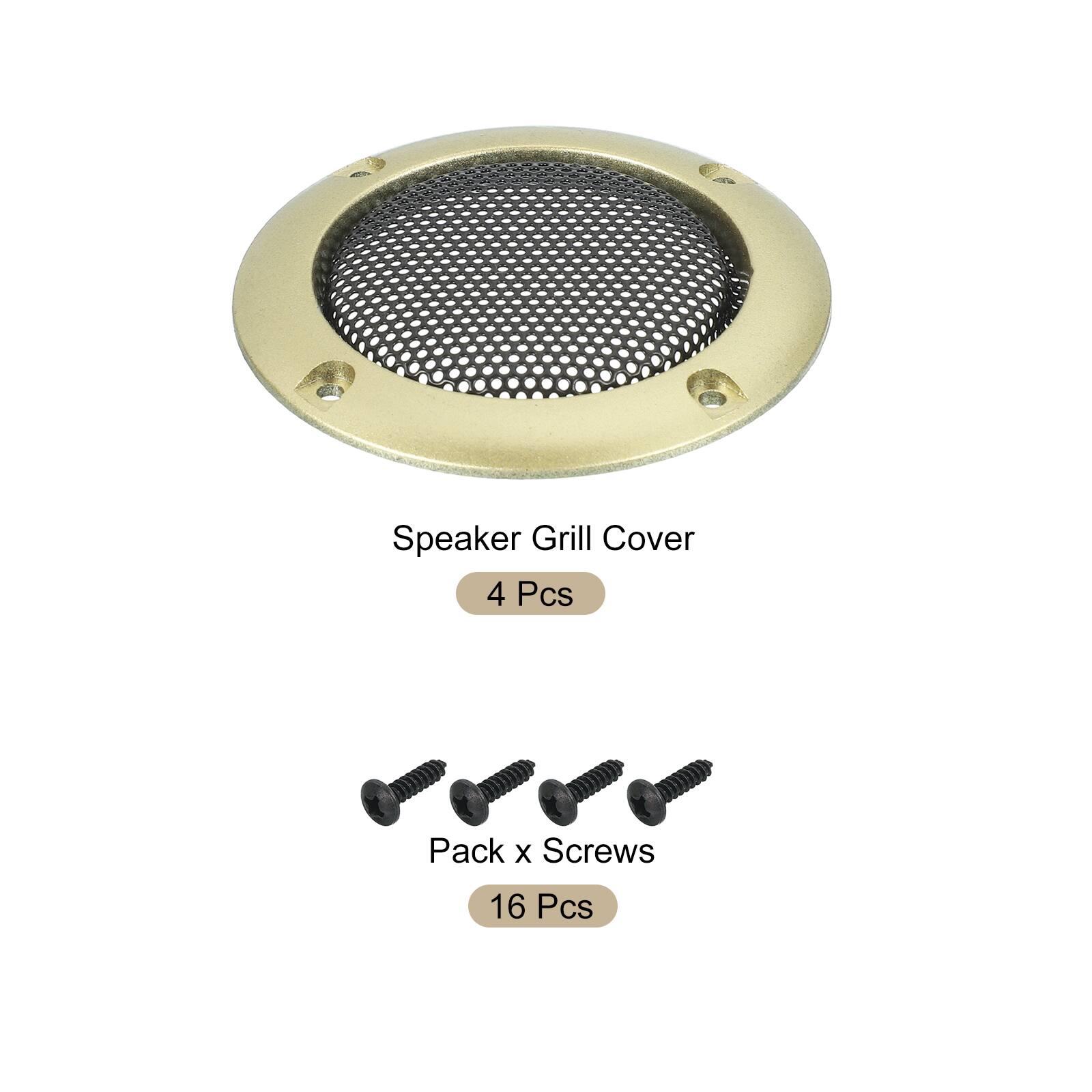 Speaker Grill Cover 4 Pcs Pack x Screws 16 Pcs