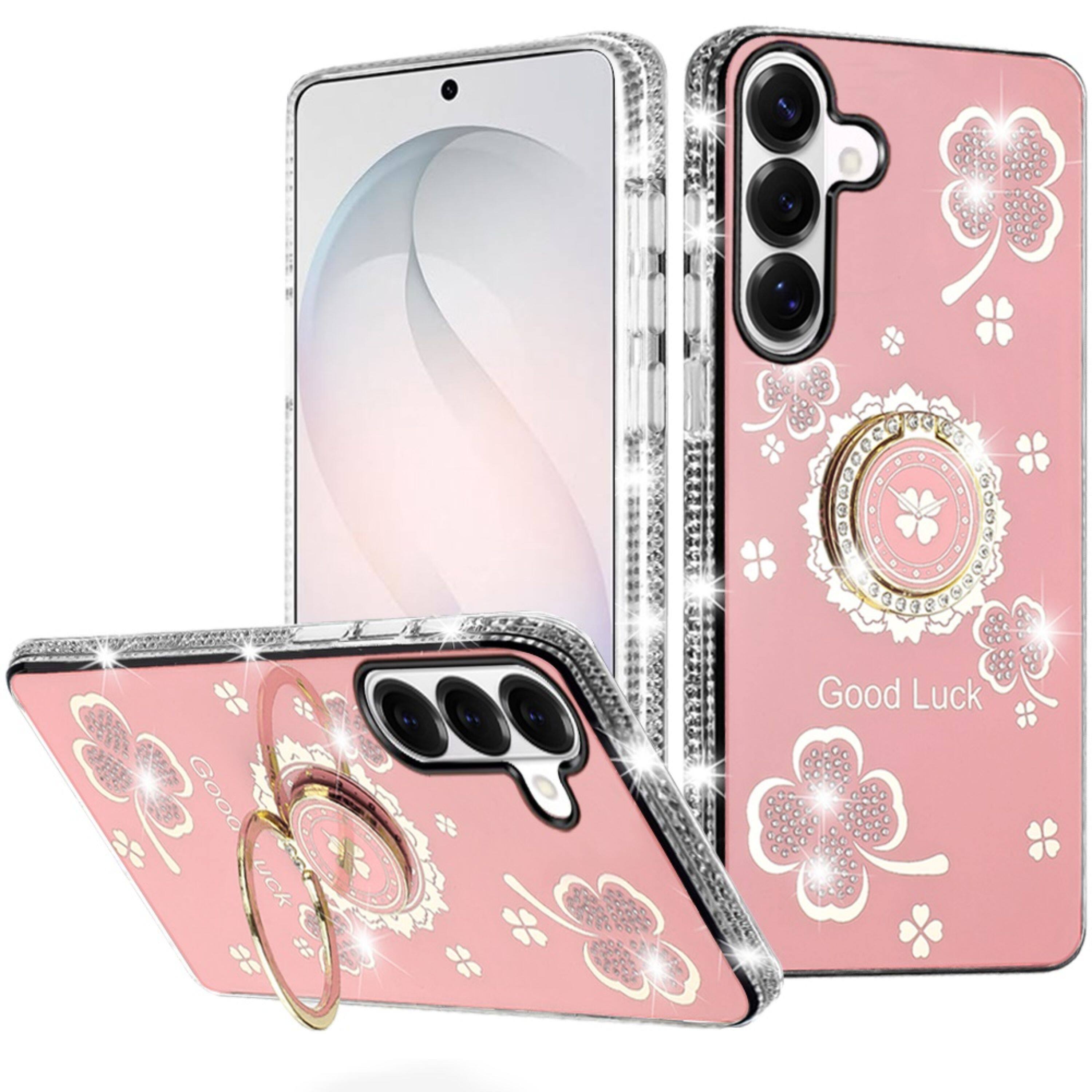 Kitcheniva - Crystal Ring Stand Bling Case With Tempered Glass For Samsung S26 Plus - Pink price history on PriceWatchPro