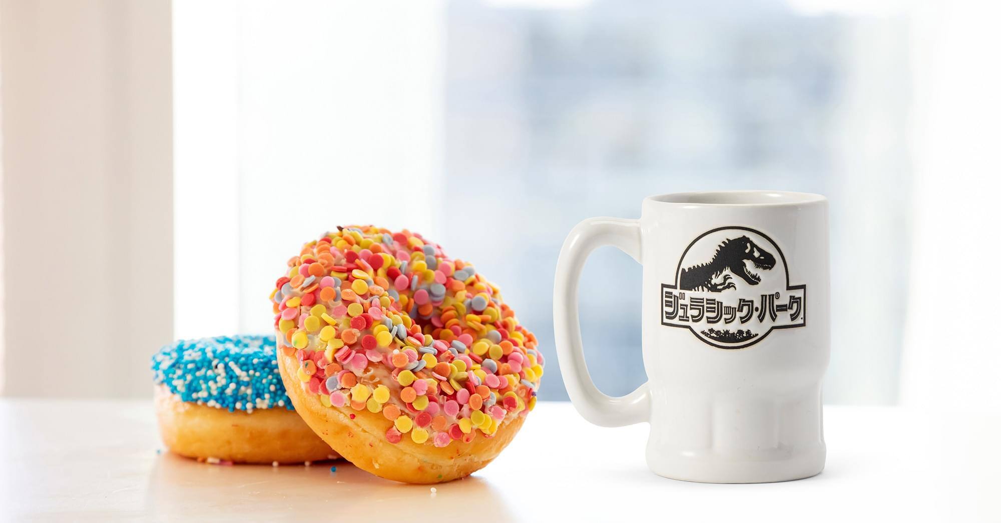 Alt View 4. Jurassic World - Jurassic Park Japanese Logo 3.5” x 3.3” Ceramic Mini Mug - White.
