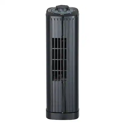 Front. Optimus - Optimus F-7348BK 14 Inch Portable Ultra-Slim Desktop Tower Fan in Black - Black.