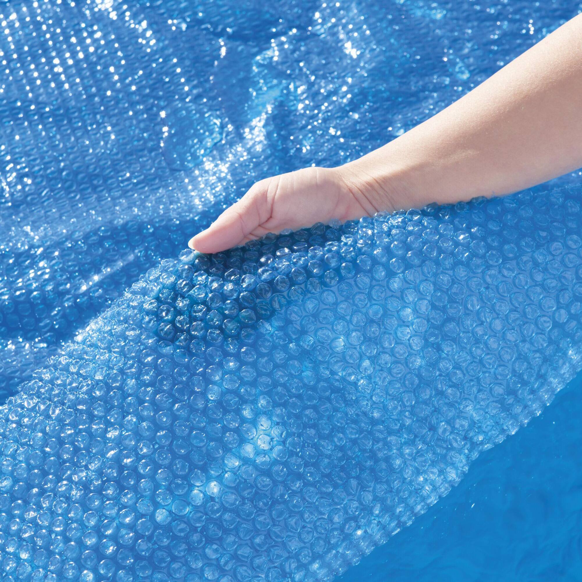 Alt View 5. Bestway - Bestway Round Solar Pool Cover for 10’ Round Above Ground Swimming Pools, Blue.