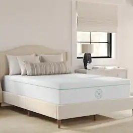 Martha Stewart - Sleepcomplete Premium Medium-Firm Dual-Action Cooling Memory Foam Mattress in a Box - White