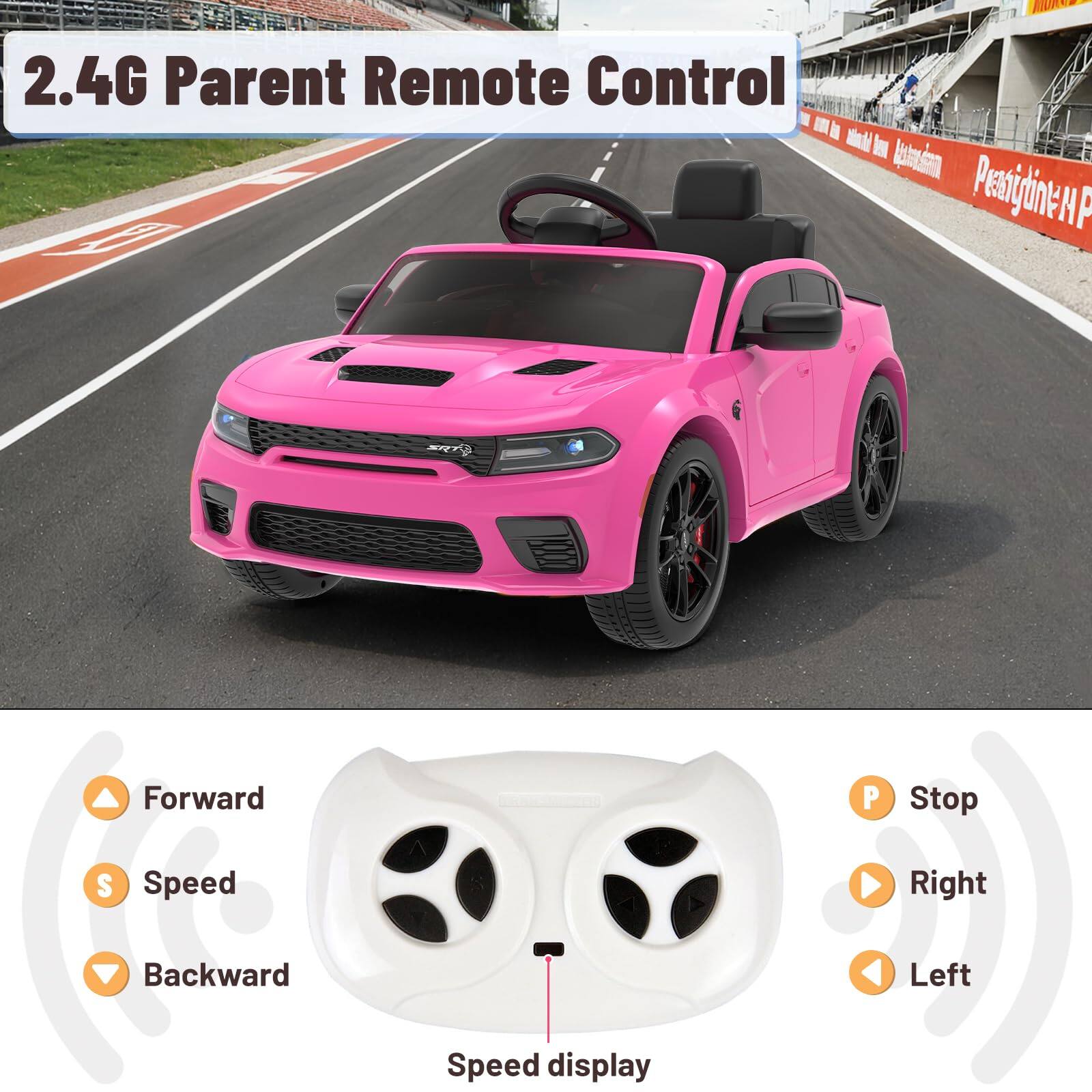2.4G Parent Remote Control

Forward
Speed
Backward
Stop
Right
Left
Speed display