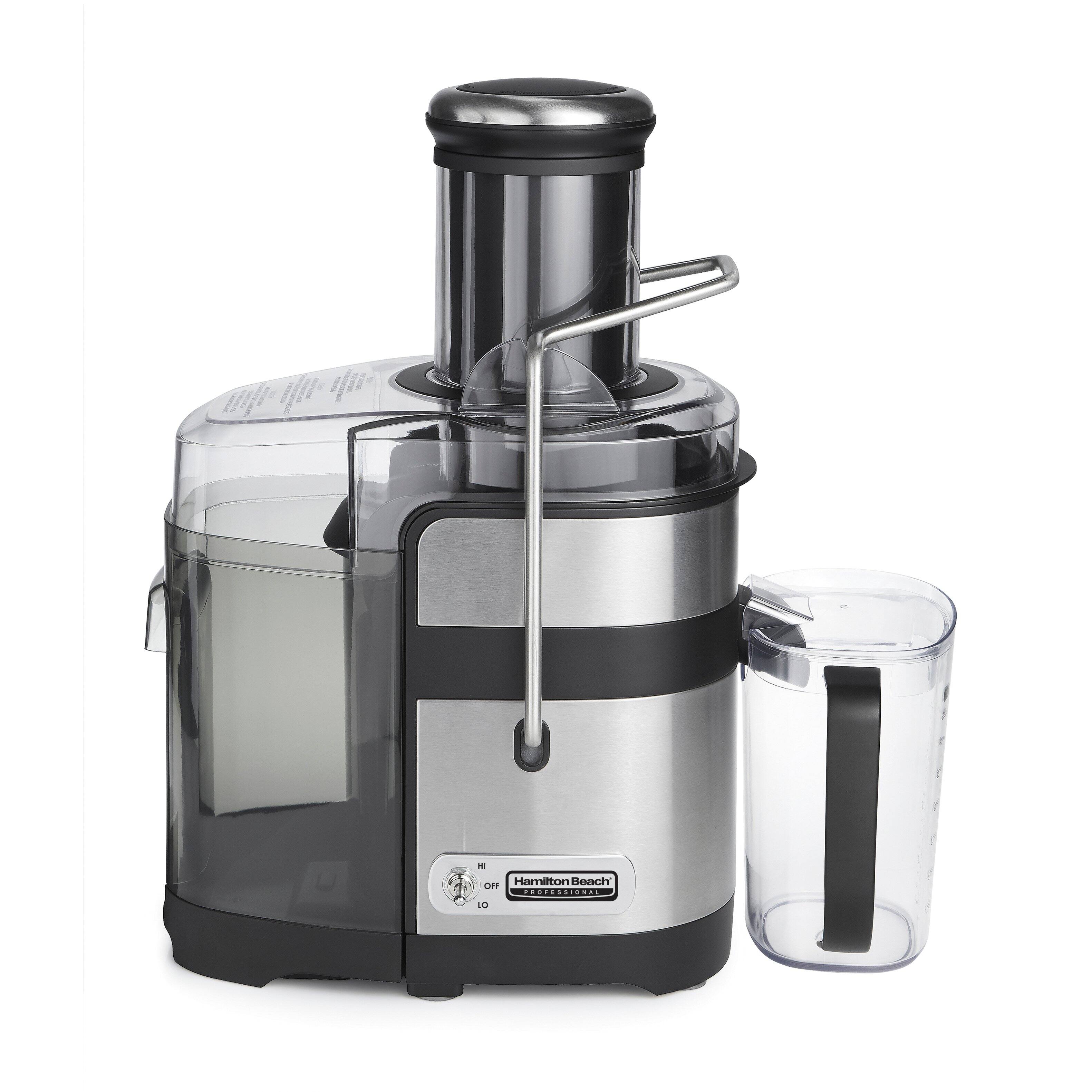 Front. Hamilton Beach - Hamilton Beach Professional Super Chute Easy Clean Juice Extractor - BLACK.