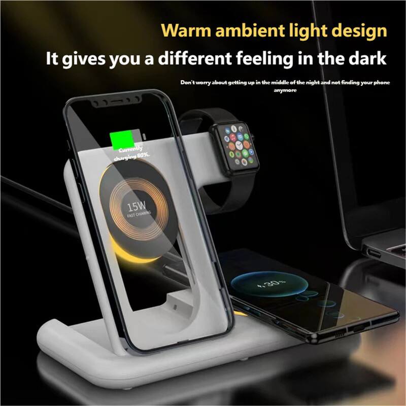 Warm ambient light design  
It gives you a different feeling in the dark  
Don't worry about getting up in the middle of the night and not finding your phone anymore  

Currently charging 80%  

15W FAST CHARGING  

4.30%