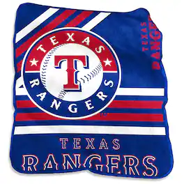 Logo Brands - Texas Rangers 50'' x 60'' Plush Raschel Throw - Multicolor