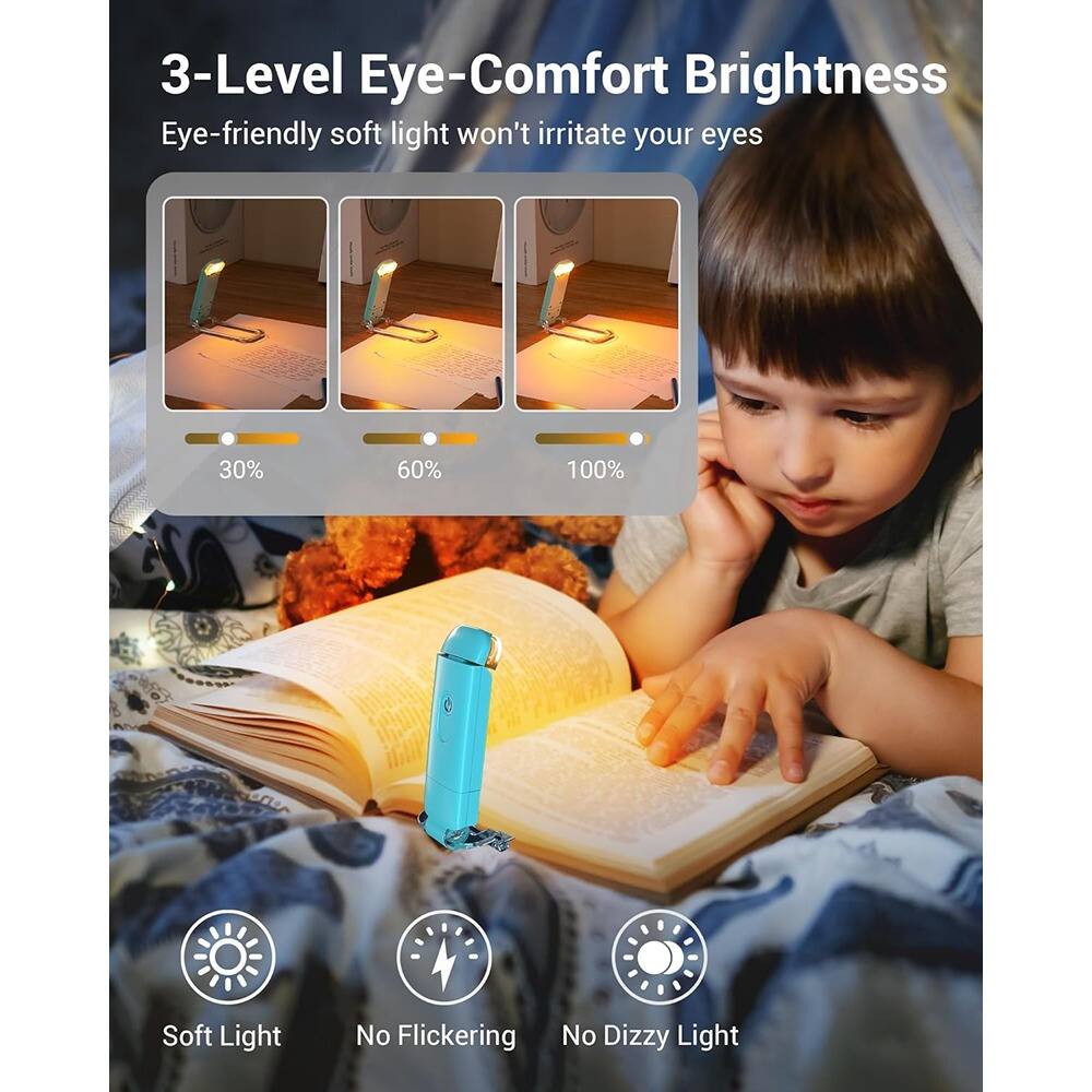 3-Level Eye-Comfort Brightness  
Eye-friendly soft light won't irritate your eyes  

30% 60% 100%  

Soft Light  
No Flickering  
No Dizzy Light