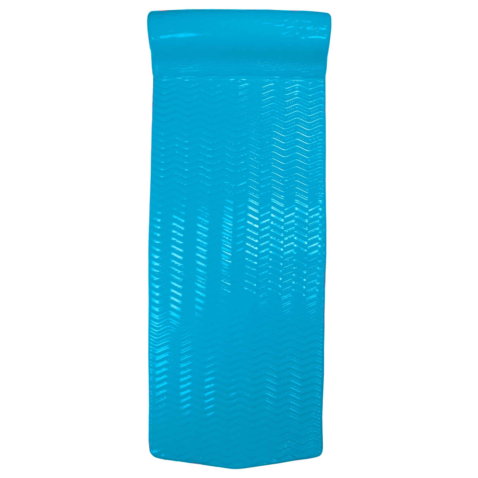 Alt View 2. Northlight - 74" Icy Blue Floating Foam Swimming Pool Mattress Lounger with Head Rest - Blue.