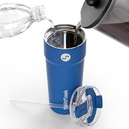 Splitflask - Dual Chamber 2-in-1 Tumbler for Two Drinks 30 oz - Benjamin Blue
