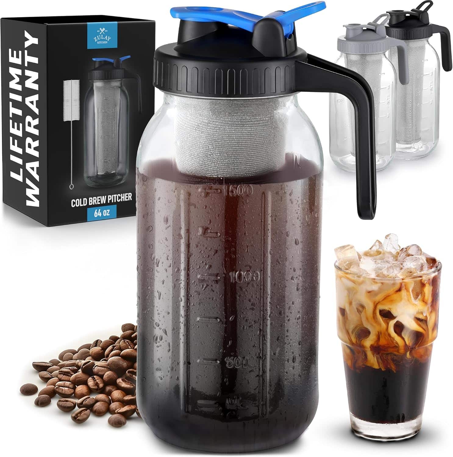 LIFETIME WARRANTY  
LULAY - COLD BREW PITCHER 64 OZ (50%)  
1000 00