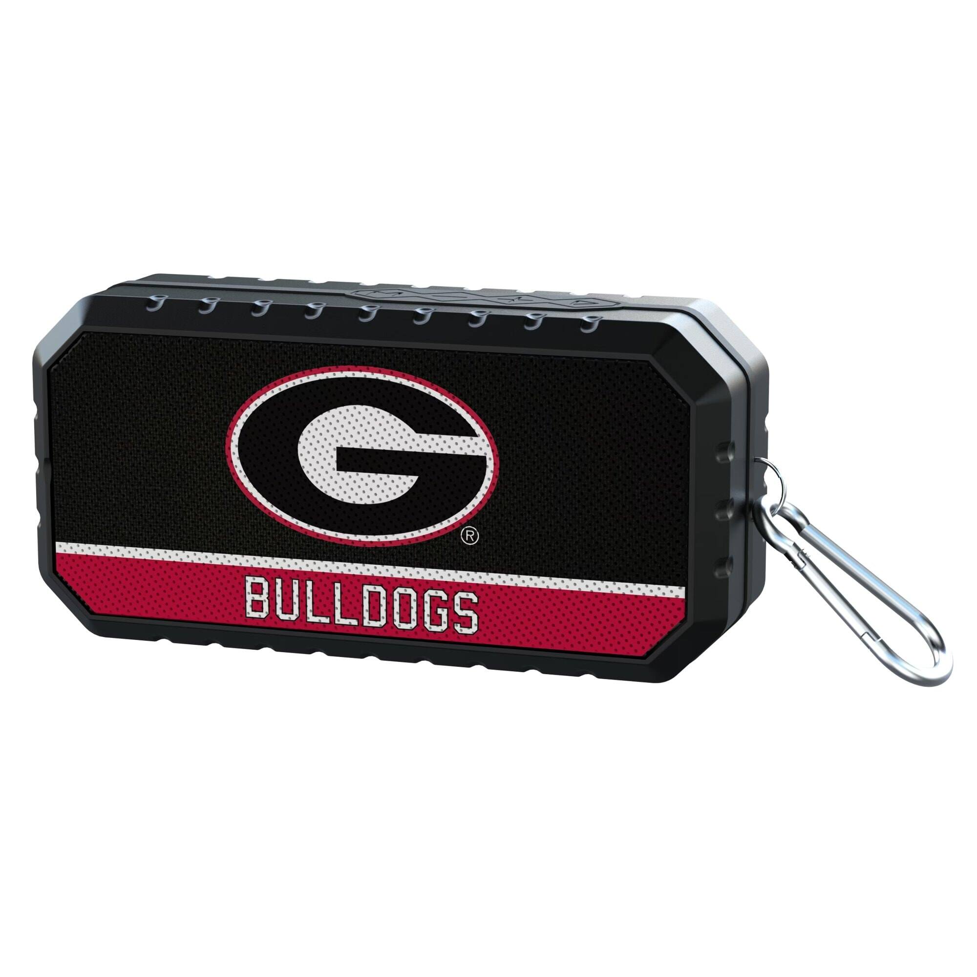 Alt View 1. Keyscaper - Georgia Bulldogs Primary Logo End Zone Water Resistant Bluetooth Speaker - Multicolor.