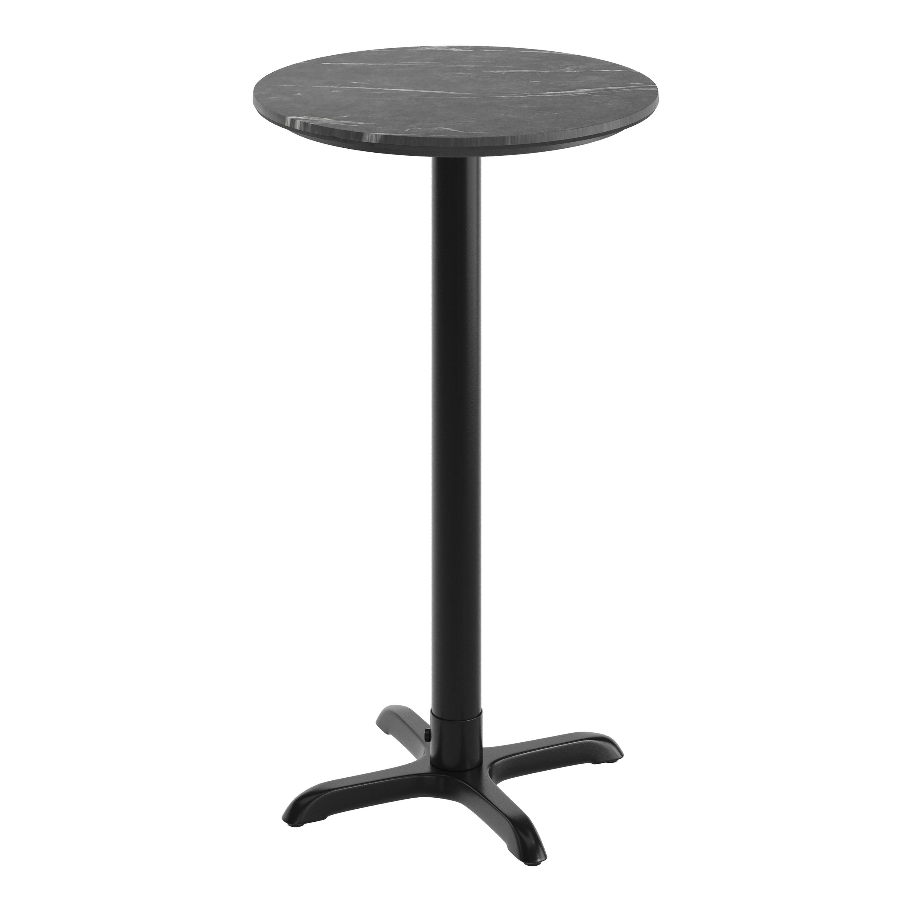 Black Faux Marble/Black Base