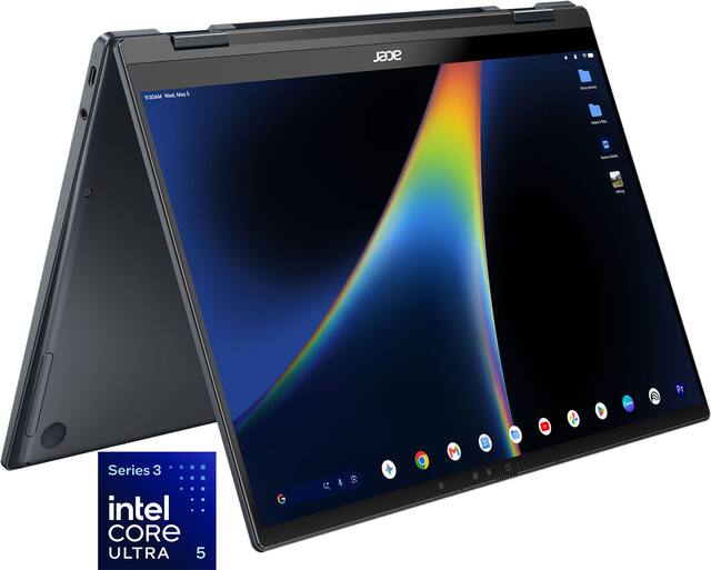 Acer - Googlebook 14 Laptop - 14" 3K OLED 120Hz Touchscreen - Intel Core Ultra 5 Series 3 2026 - 16GB Memory – 512GB Storage - Elemental Blue
