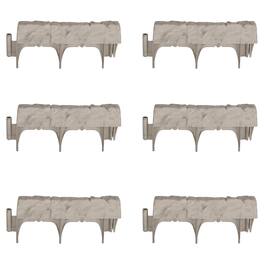 Suncast - 12 Inch Landscape Design Border Decorative Natural Stone Edging (6 Pack)