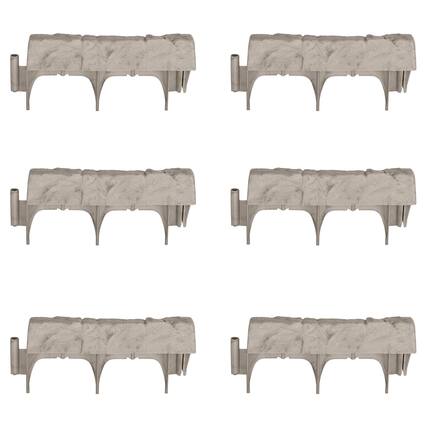 Front. Suncast - Suncast 12 Inch Landscape Design Border Decorative Natural Stone Edging (6 Pack).