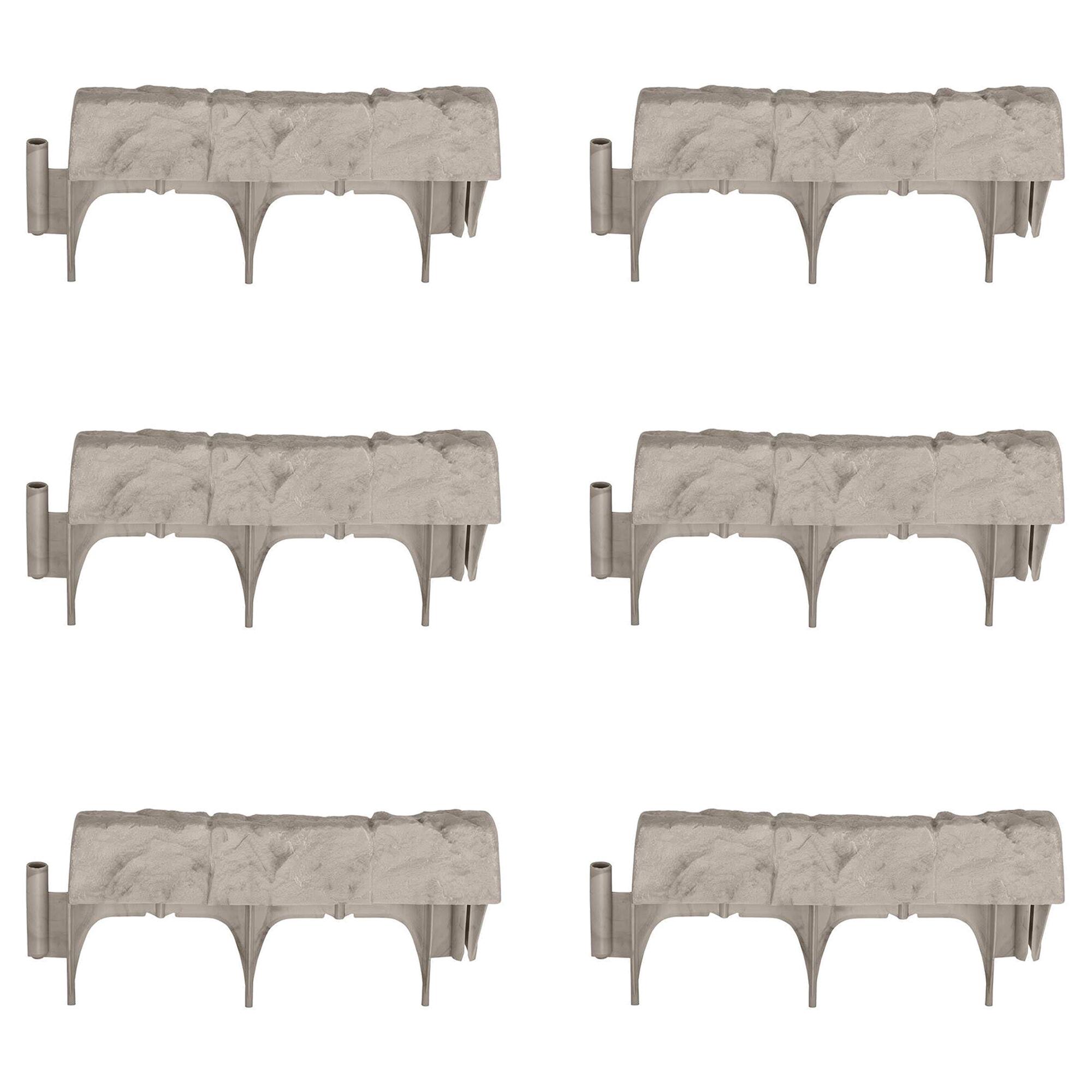 Front. Suncast - Suncast 12 Inch Landscape Design Border Decorative Natural Stone Edging (6 Pack).