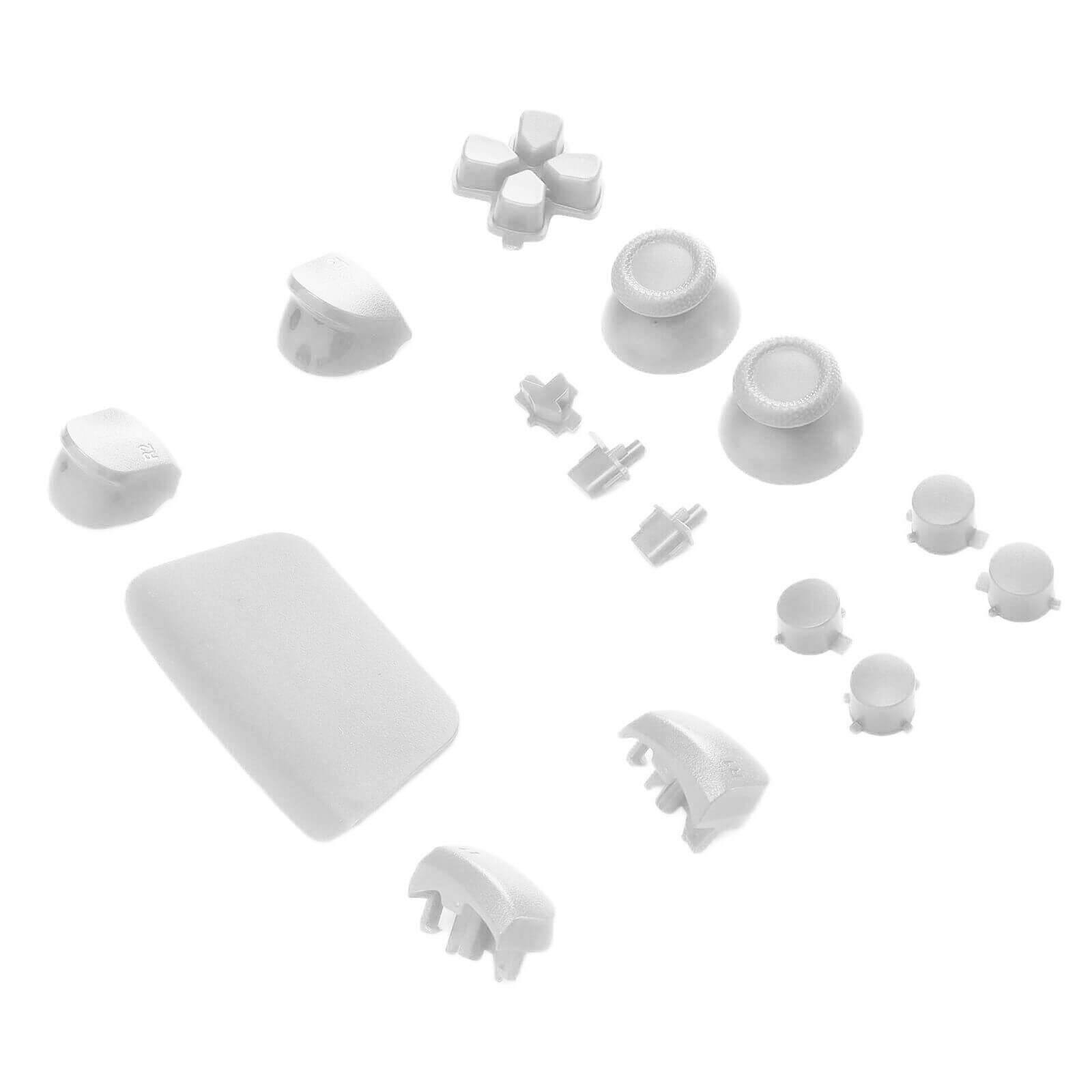 Alt View 7. MobileSentrix - Controller Button Set Replacement Compatible For PlayStation 5 PS5 (16 Pieces) - White - White.
