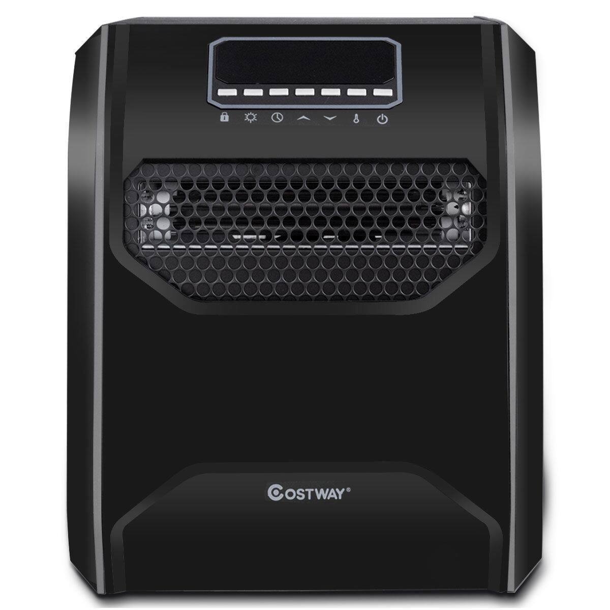 Alt View 8. Costway - Costway Portable Electric Space Heater 1500W 12H Timer LED Remote Control Room Office - Black.