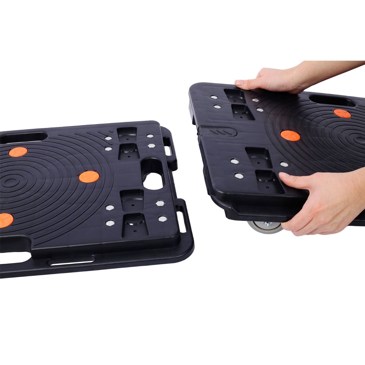 Alt View 6. Ropilly - Ropilly Interlocking Moving Dolly Set of Four Heavy Duty Furniture Mover Carts with Wheels 330 lb Capacity Each - Black.