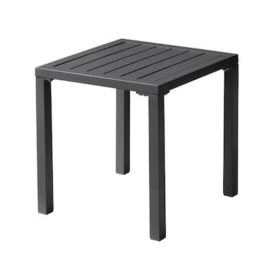 Alt View 4. Crestlive Products - Crestlive Products 16in Aluminum Patio Side Square Outdoor End Table - Black.