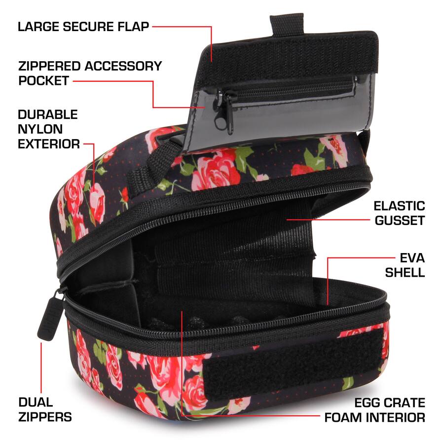 Hard Shell Camera Lens Case USA Gear Quick Access DSLR Hard Shell Camera Case w/ Accessory Storage ...