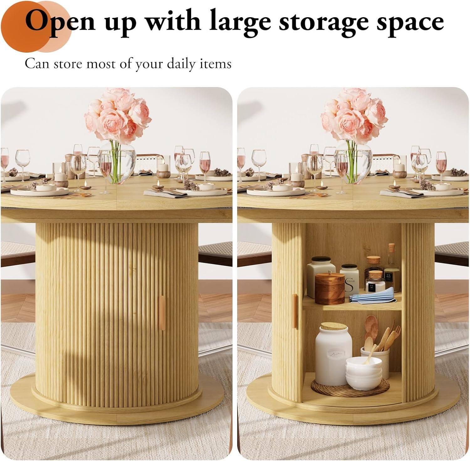 Open up with large storage space  
Can store most of your daily items