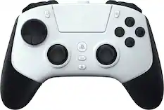 Front. Razer - Raiju V3 Pro Wireless Gaming Controller with TMR Thumbsticks and Remappable Buttons for Playstation 5 and Windows - White.