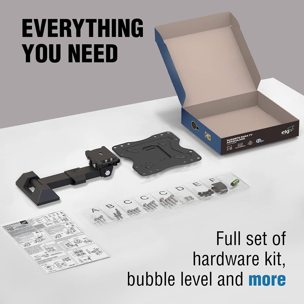 Everything you need

Full set of hardware kit, bubble level and more