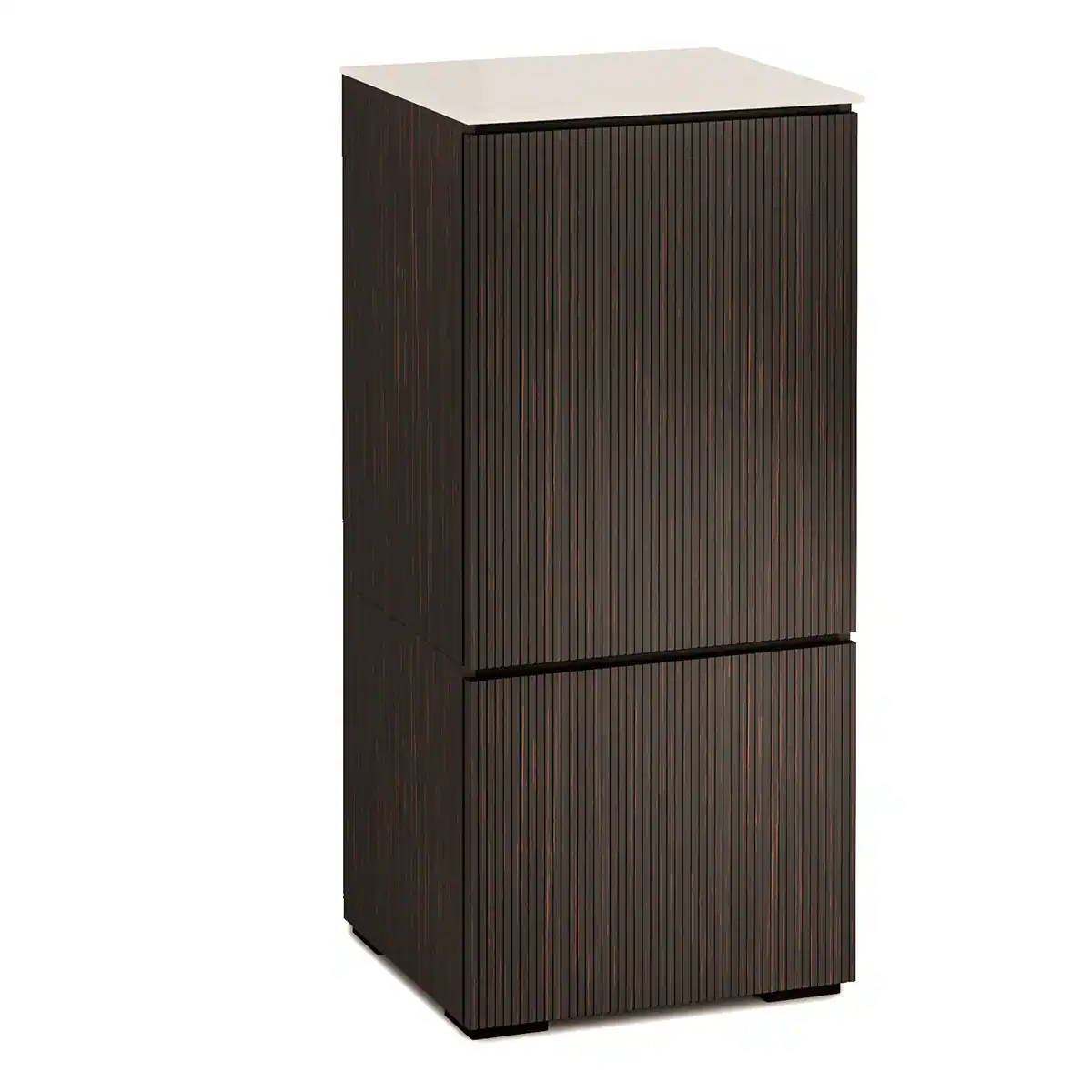 Front. Salamander Designs - Salamander Designs Chameleon Collection Manhattan 517 AV Cabinet (Maro Ebony Doors and Sides, Matte Taupe Glass Top) - Taupe/Ebony.